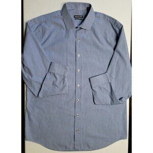 Unlisted Long Sleeve Button Up Slim Fit Blue/White Gingham Check Shirt Men's L